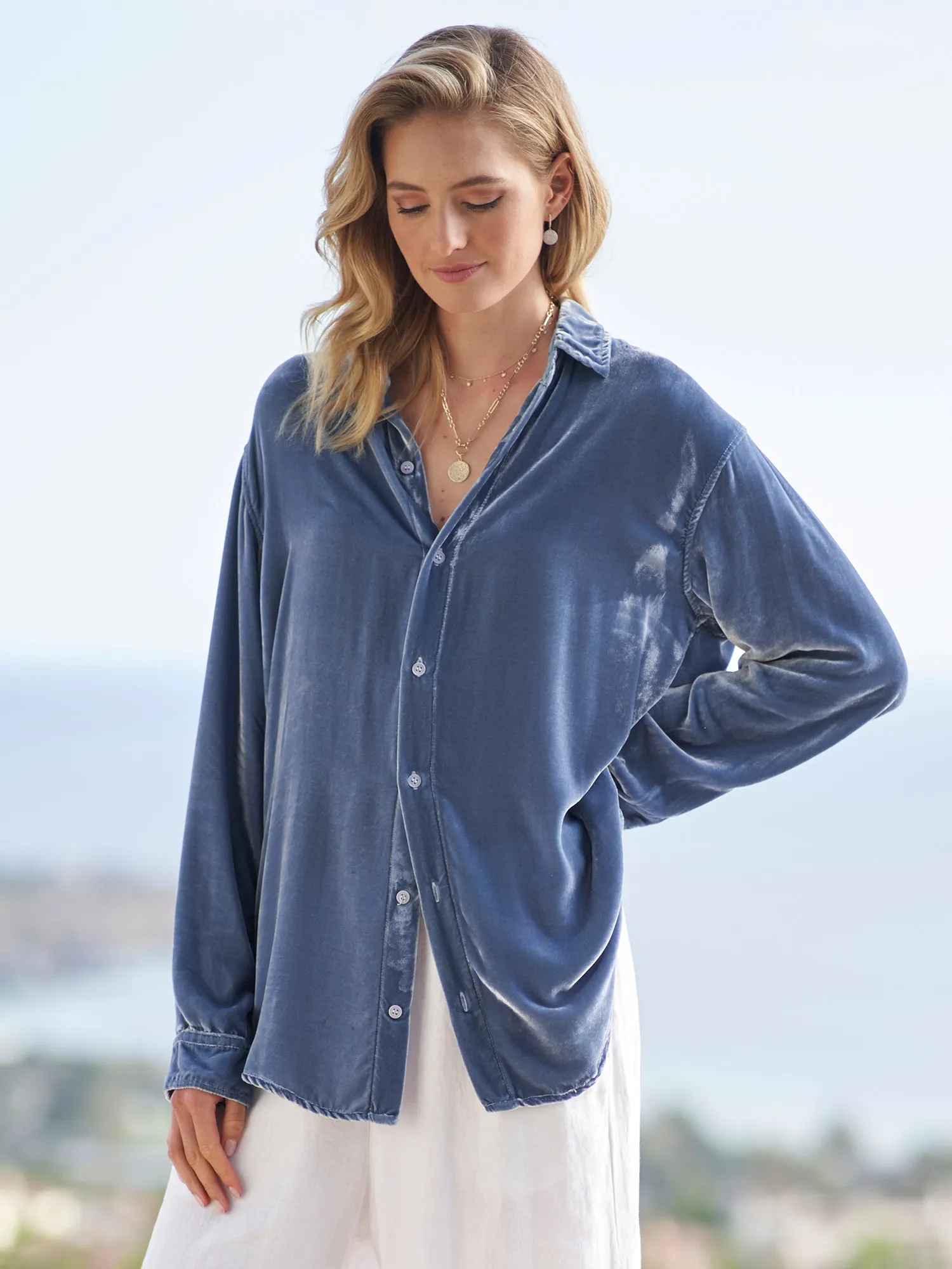 Alana Washed Velvet Shirt