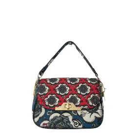 ALDO Blue and Red Floral Convertible Crossbody | Pre Loved |