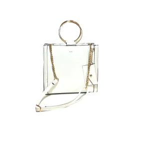 ALDO White & Gold Tote Bag | Gently Used |