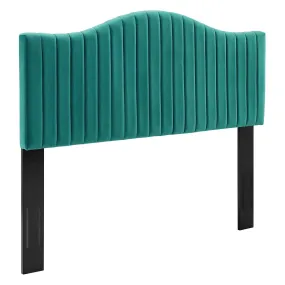 Brielle Channel Tufted Performance Velvet King/California King Headboard By Modway - MOD-6560 - Teal