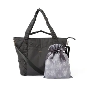 Classic Flower Travel Bag   Dark Grey