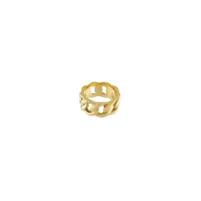 Courage Waterproof Link Statement Ring 18K Gold Plating