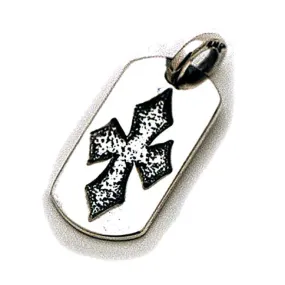 Embossed "C" Cross Dog Tag