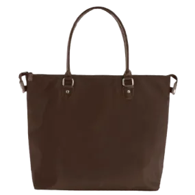 GABEE LEATHER BETH OVERNIGHT TOTE BROWN