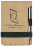 Leatherette Notepad with Pen