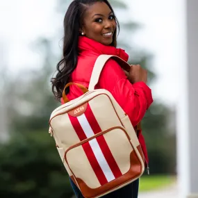 Red and White Canvas Back Pack