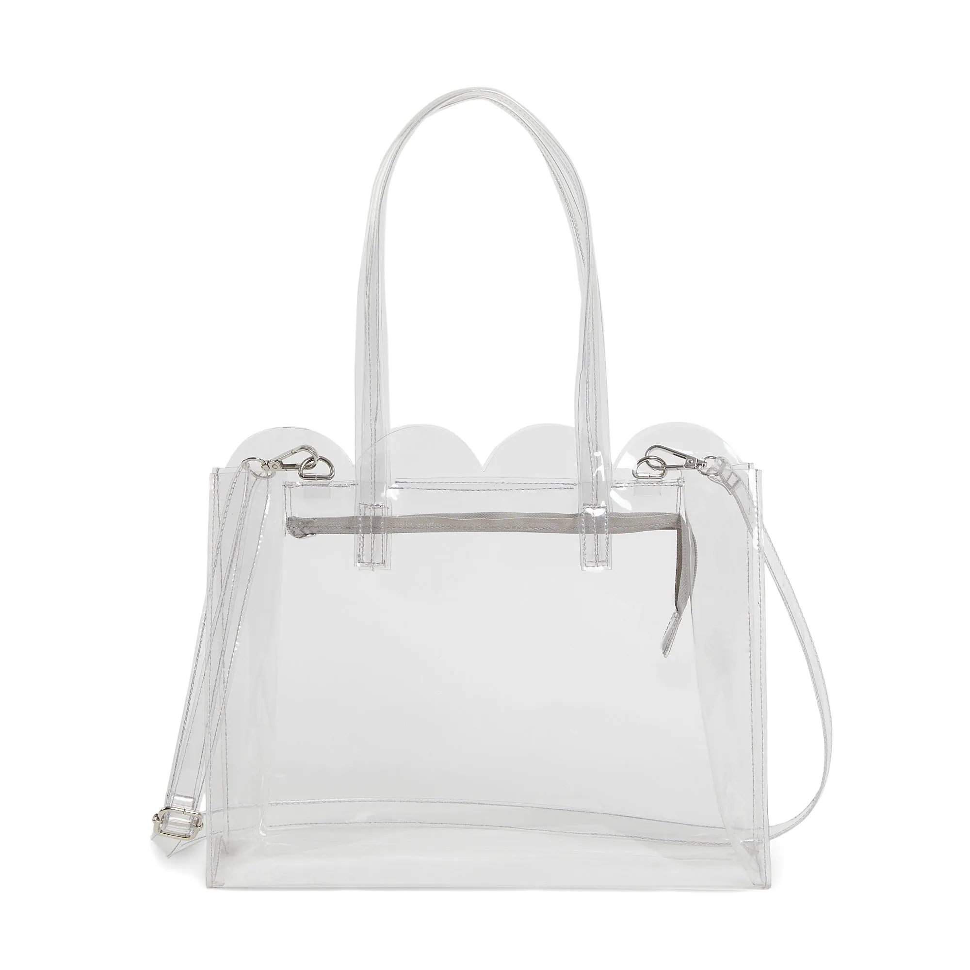 SASHA PVC SLING AND SHOULDER BAG GLASS