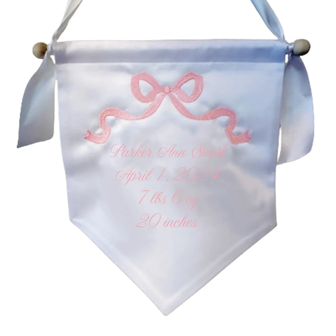 Satin Baby Banner