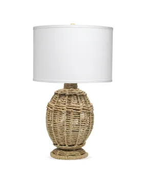 Small Jute Urn Table Lamp