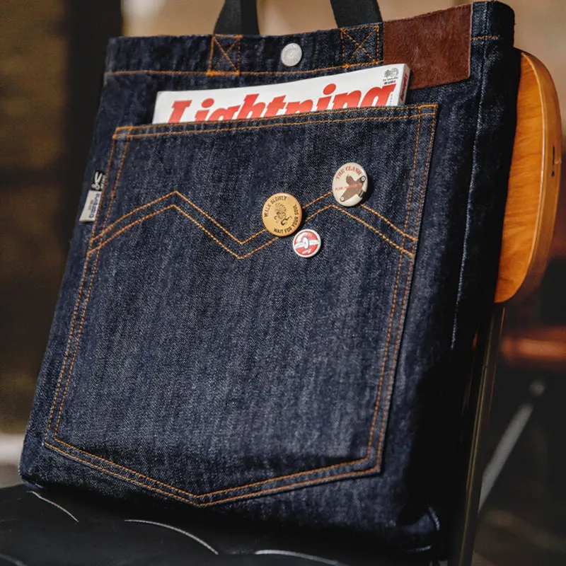 Vintage Denim Embroidered Crossbody Bag